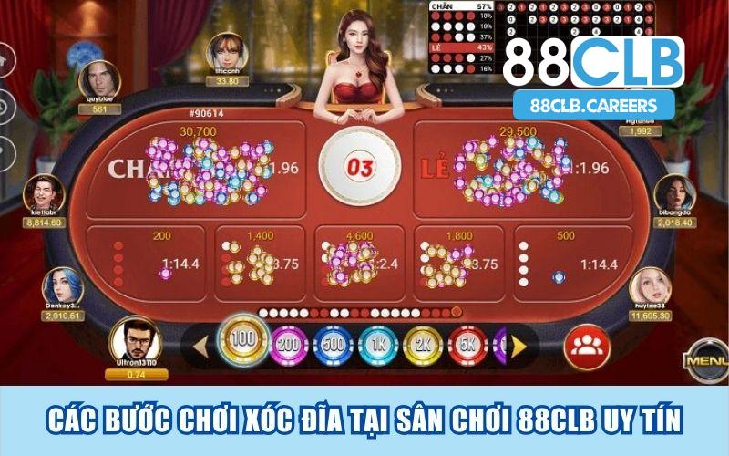 Các bước chơi xóc đĩa tại sân chơi 88clb uy tín