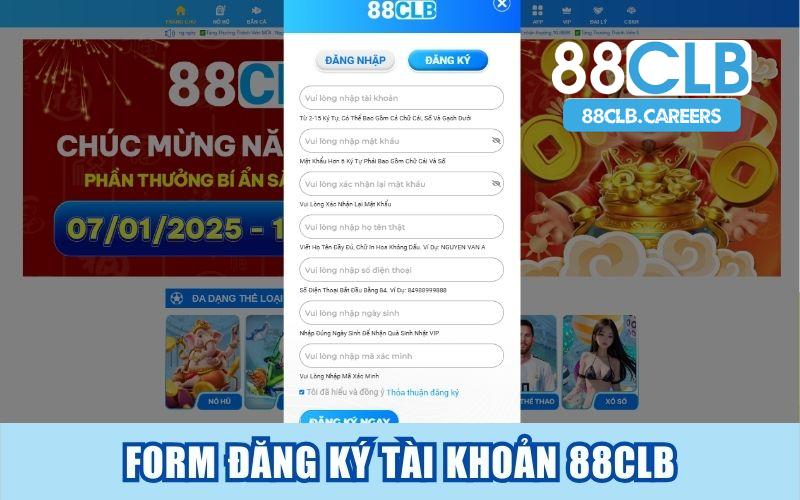 Hoàn thành thông tin nhà cái yêu cầu trong biểu mẫu